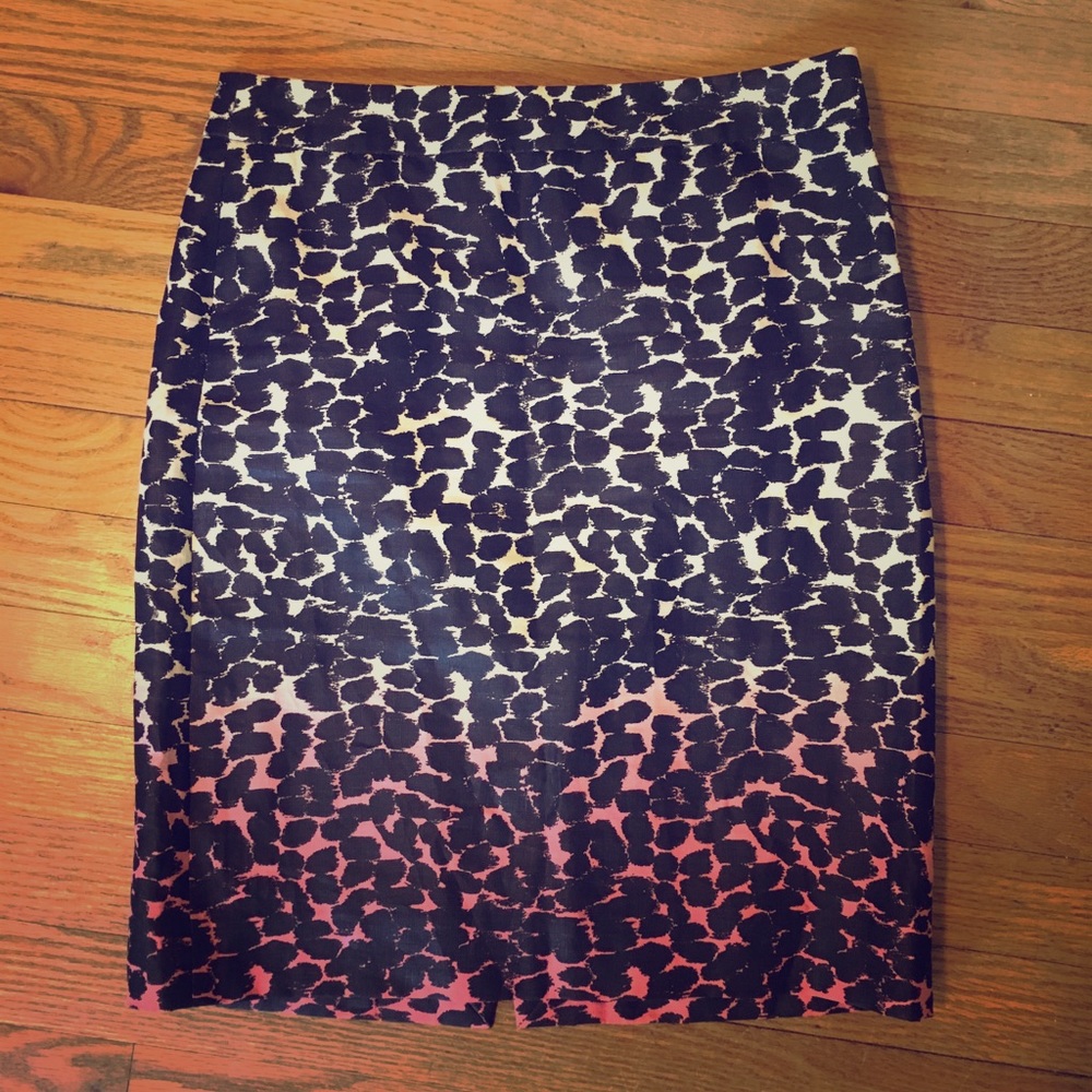 J Crew Wildcat Ombré Pencil Skirt